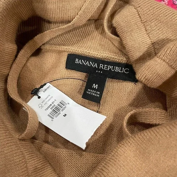 SPRING SALE! NEW Banana Republic Plush Jersey Funnel Neck Dress Size Medium - Picture 4 of 6